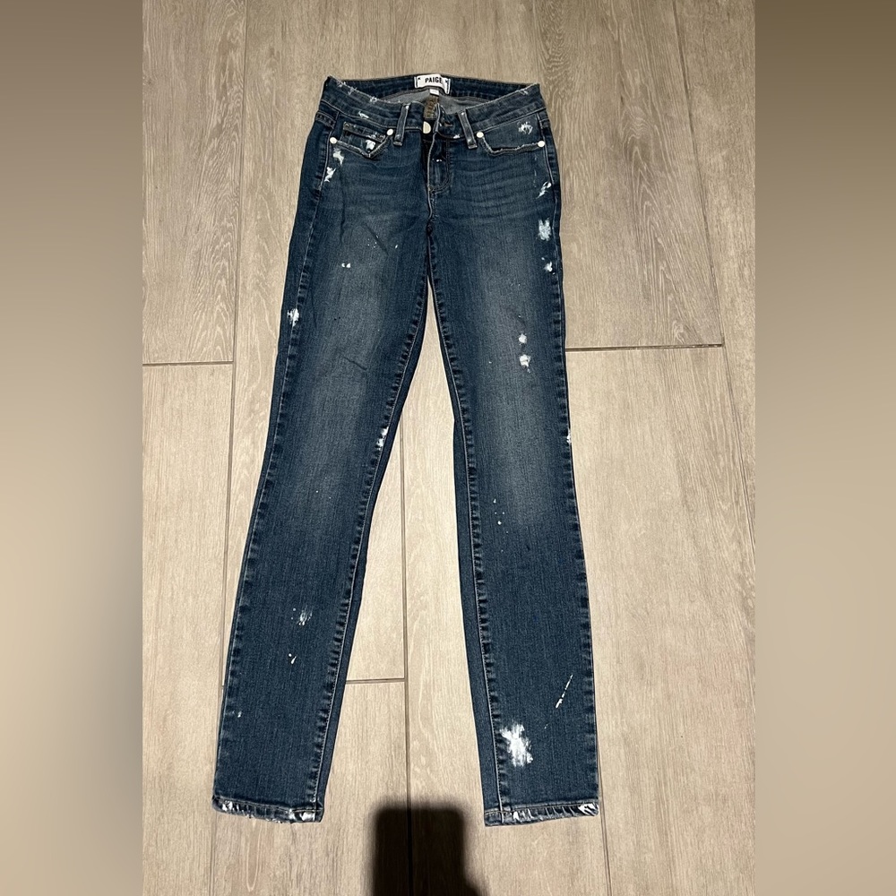 Paige Verdugo Ankle Paint Splattered Jeans